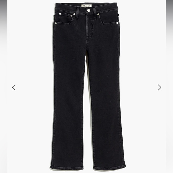 Madewell Cali Demi‎ Boot Black Washed Jeans Size 28 - Picture 2 of 9